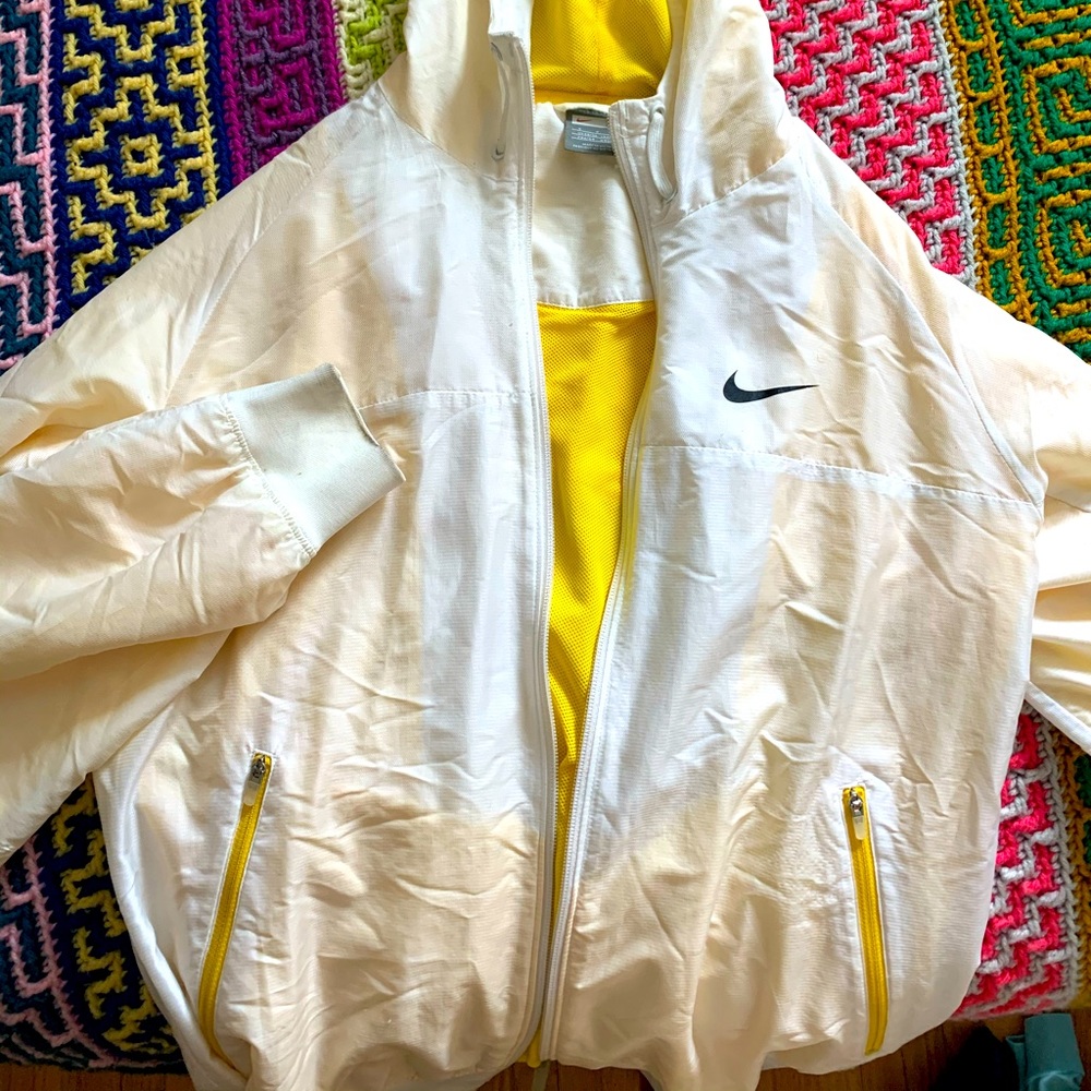 Yellow/White Nike Windbreaker